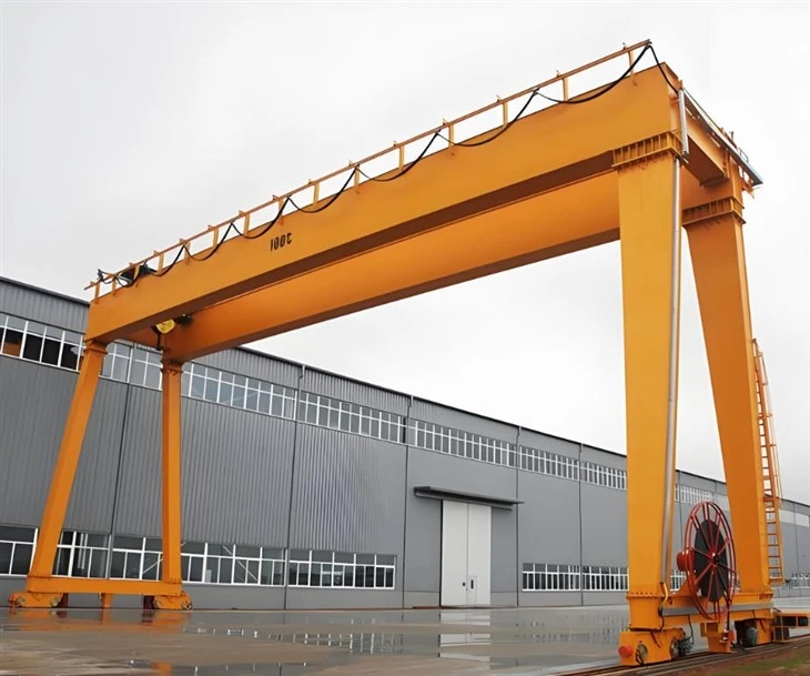 Kren Gantry Double Girder Berkualiti Tinggi Dengan Troli Mudah Alih